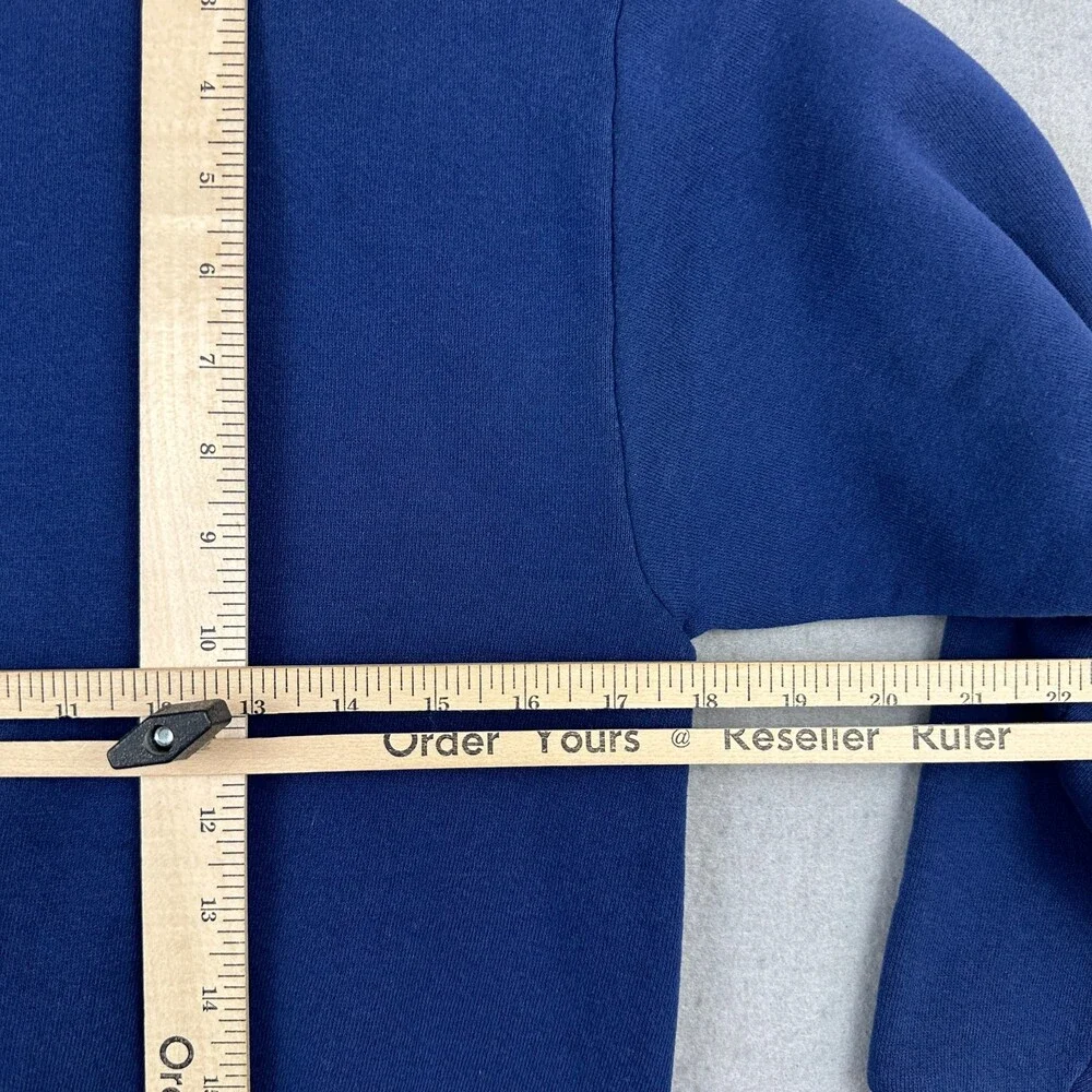 Vintage Nike Sweatshirt Boys Large Blue Solid Pullover Baby Swoosh Crewneck 90s